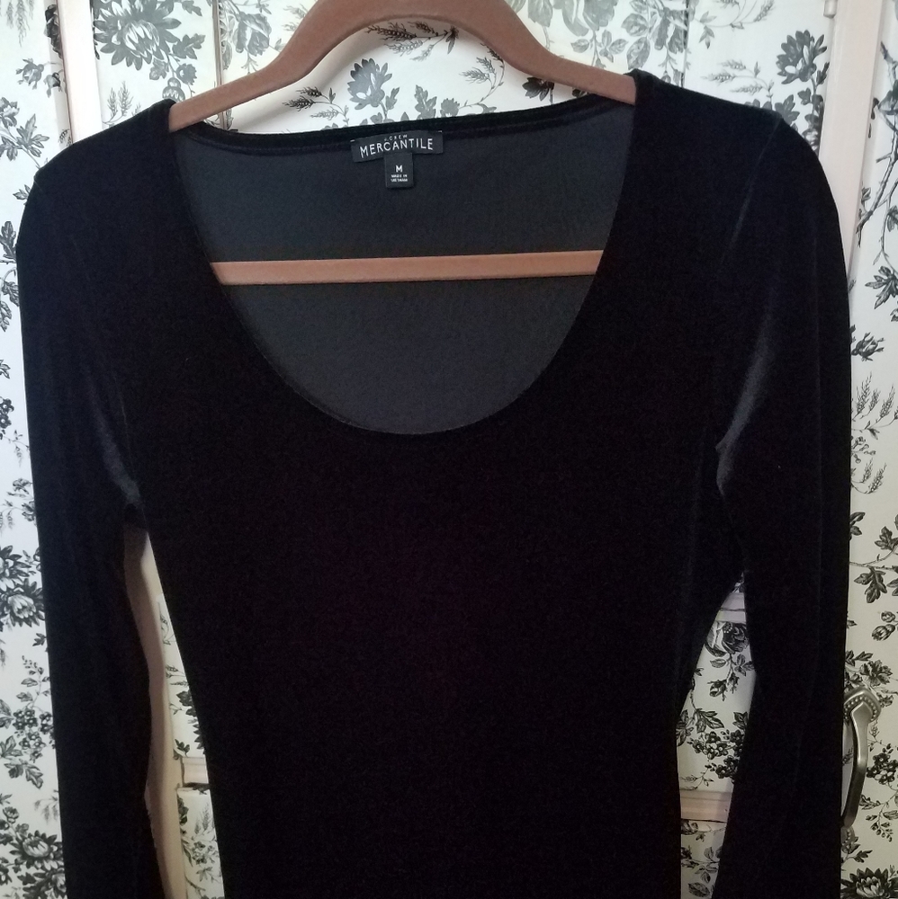 🖤 J. Crew Mercantile velvet black bodysuit full butt coverage